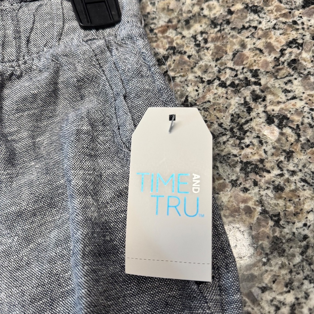 New Time and Tru Mid Rise relaxed fit TT Linen Pant Size medium 8-10 - Picture 4 of 4